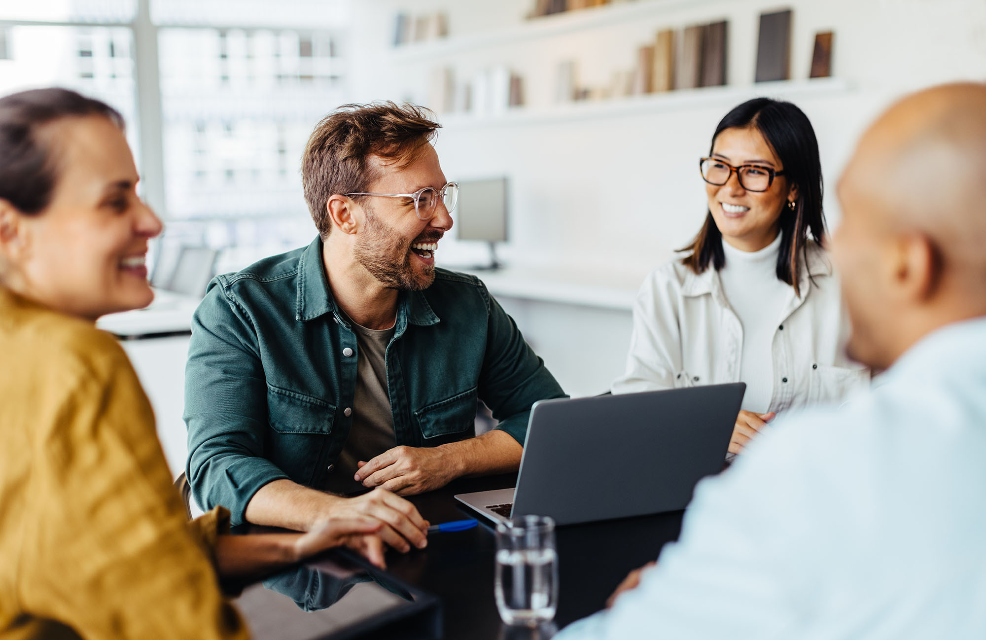 Businessman having meeting and discussing